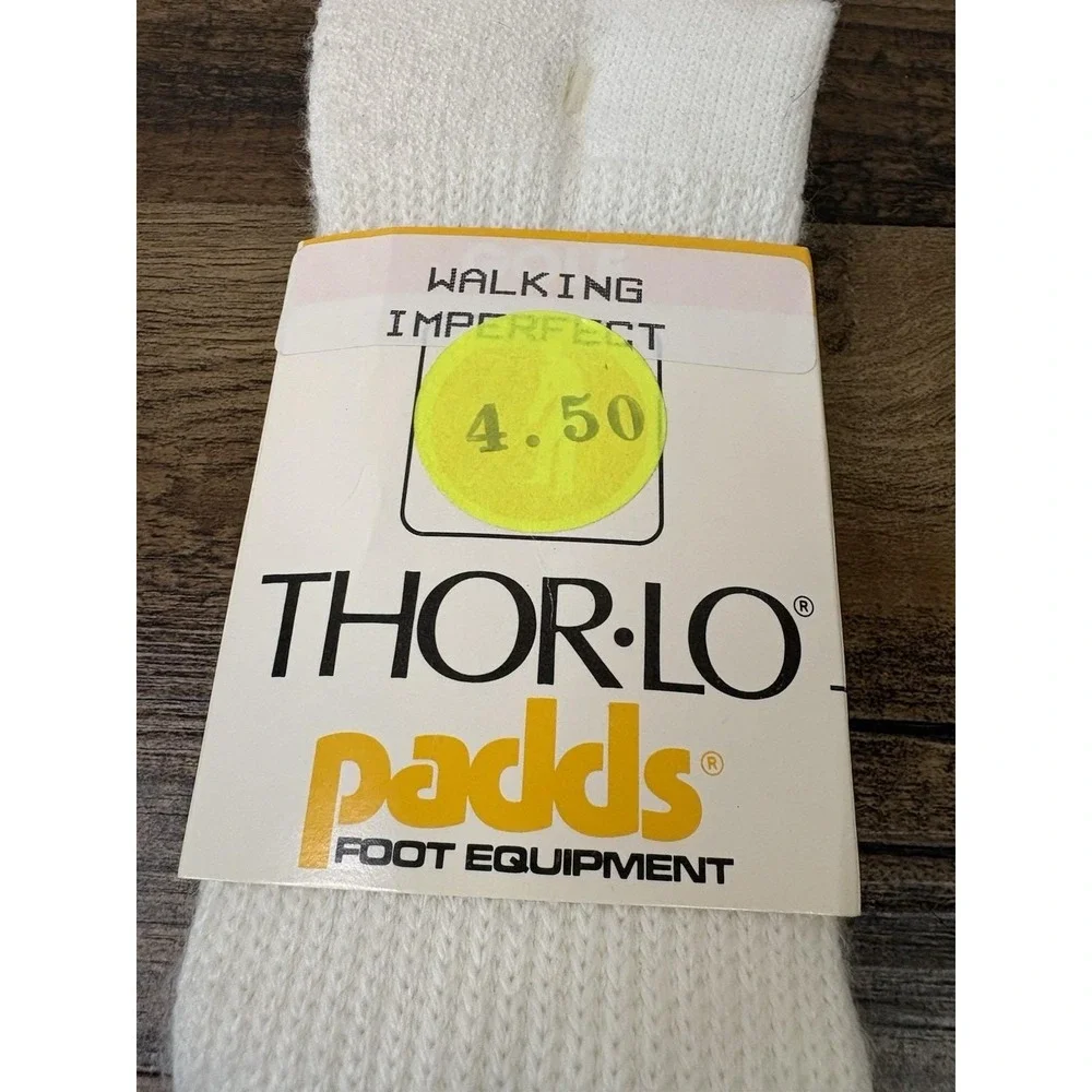 Thorlo Padds Walking Imperfect White Men's Socks Size 10-13 Large